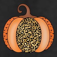 Leopard Pumpkin Fall Holiday 7 Panel Mesh Trucker Snapback Hat