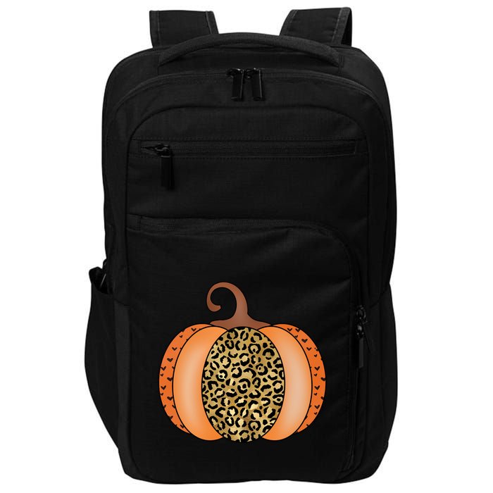 Leopard Pumpkin Fall Holiday Impact Tech Backpack