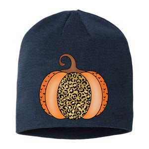 Leopard Pumpkin Fall Holiday Sustainable Beanie