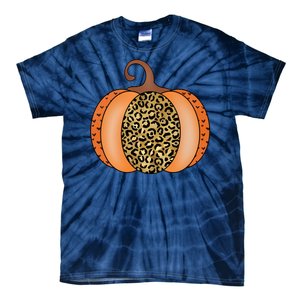 Leopard Pumpkin Fall Holiday Tie-Dye T-Shirt