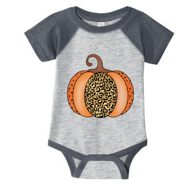 Leopard Pumpkin Fall Holiday Infant Baby Jersey Bodysuit