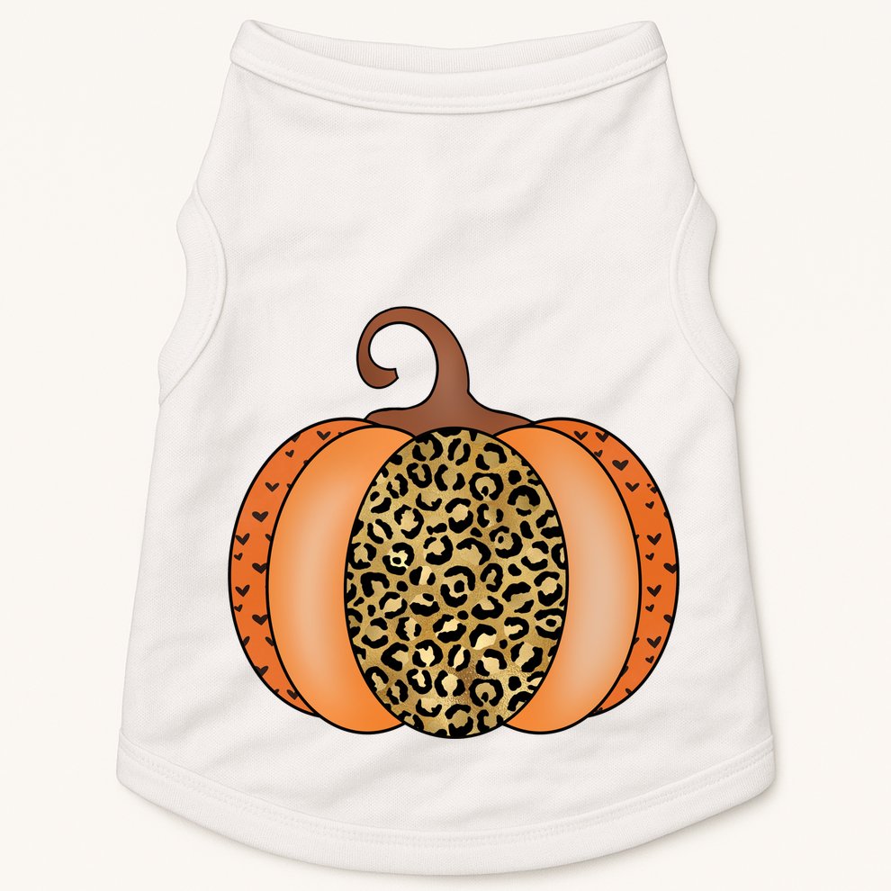 Leopard Pumpkin Fall Holiday Doggie Tank
