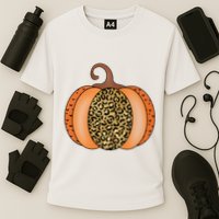 Leopard Pumpkin Fall Holiday Cooling Performance Crew T-Shirt