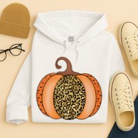Leopard Pumpkin Fall Holiday Hoodie