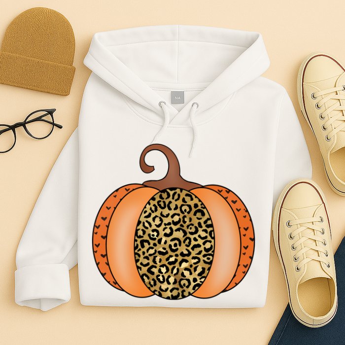 Leopard Pumpkin Fall Holiday Hoodie