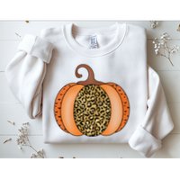 Leopard Pumpkin Fall Holiday Sweatshirt