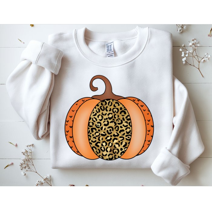 Leopard Pumpkin Fall Holiday Sweatshirt
