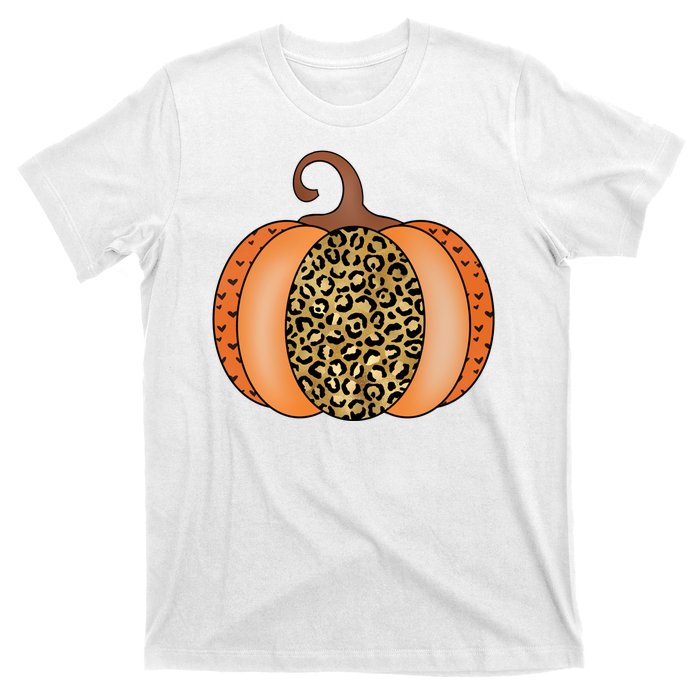 Leopard Pumpkin Fall Holiday T-Shirt