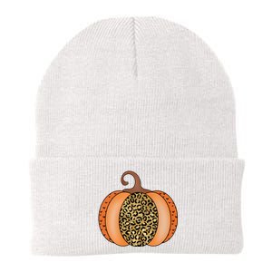 Leopard Pumpkin Fall Holiday Knit Cap Winter Beanie