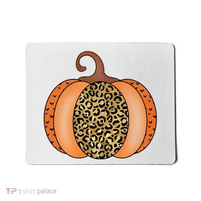 Leopard Pumpkin Fall Holiday Mousepad