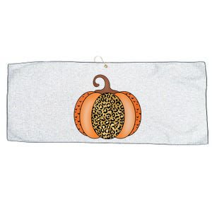 Leopard Pumpkin Fall Holiday Large Microfiber Waffle Golf Towel