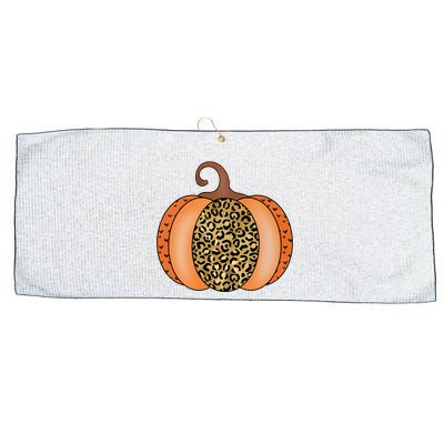 Leopard Pumpkin Fall Holiday Large Microfiber Waffle Golf Towel