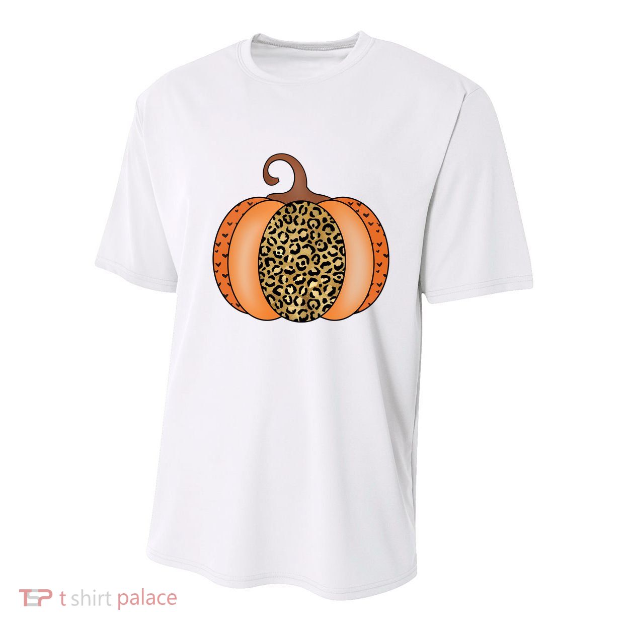 Leopard Pumpkin Fall Holiday Youth Performance Sprint T-Shirt
