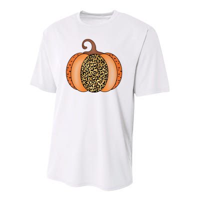 Leopard Pumpkin Fall Holiday Youth Performance Sprint T-Shirt