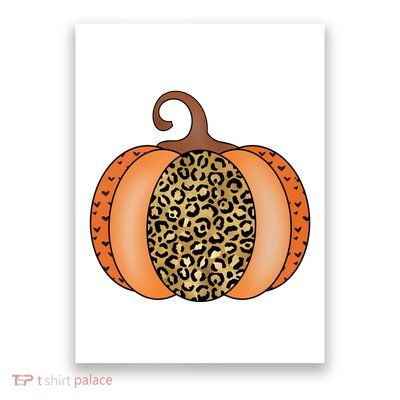 Leopard Pumpkin Fall Holiday Poster