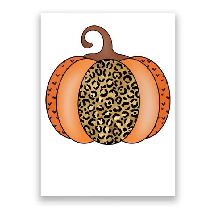 Leopard Pumpkin Fall Holiday Poster