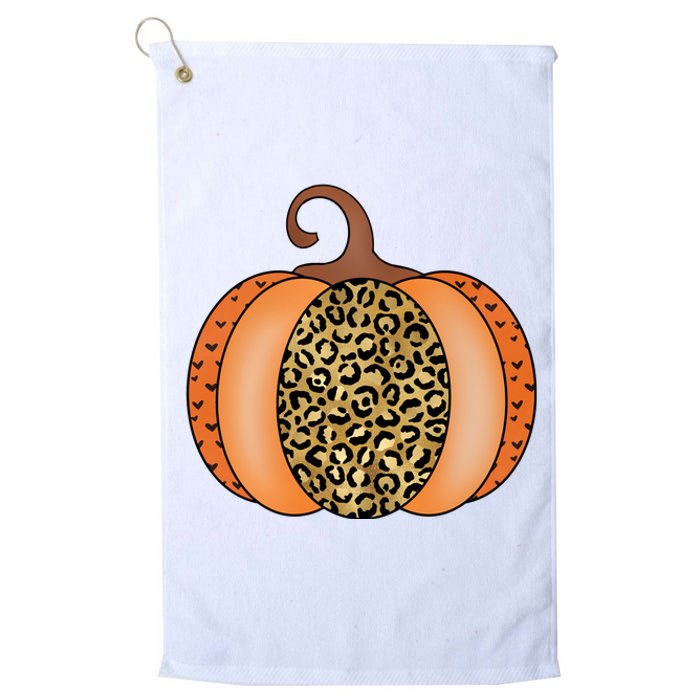 Leopard Pumpkin Fall Holiday Platinum Collection Golf Towel