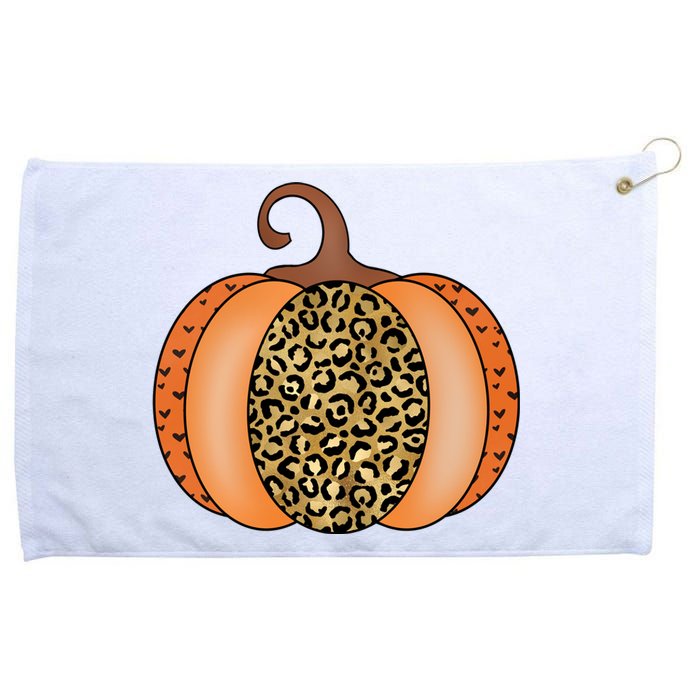 Leopard Pumpkin Fall Holiday Grommeted Golf Towel