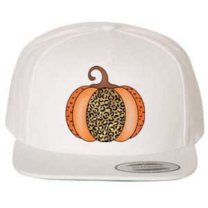 Leopard Pumpkin Fall Holiday Wool Snapback Cap