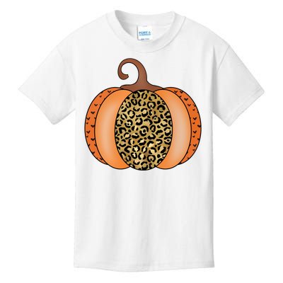 Leopard Pumpkin Fall Holiday Kids T-Shirt