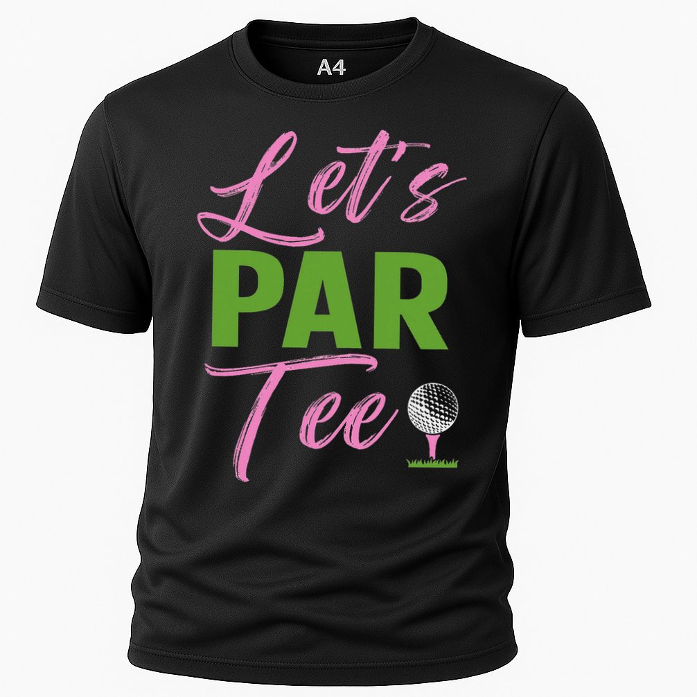 Let's Par Funny Golf Golfer Girl Women Golfing Party Cooling Performance Crew T-Shirt