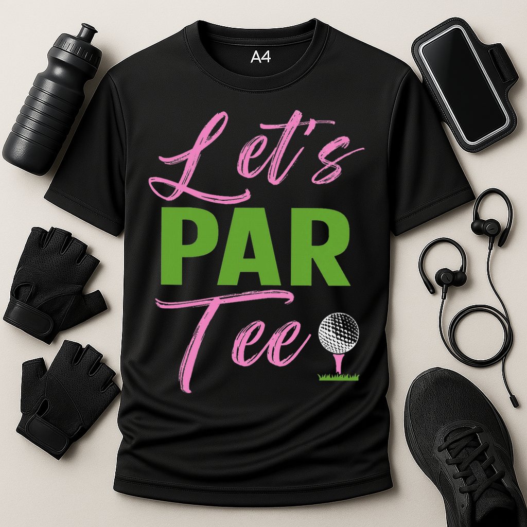 Let's Par Funny Golf Golfer Girl Women Golfing Party Cooling Performance Crew T-Shirt