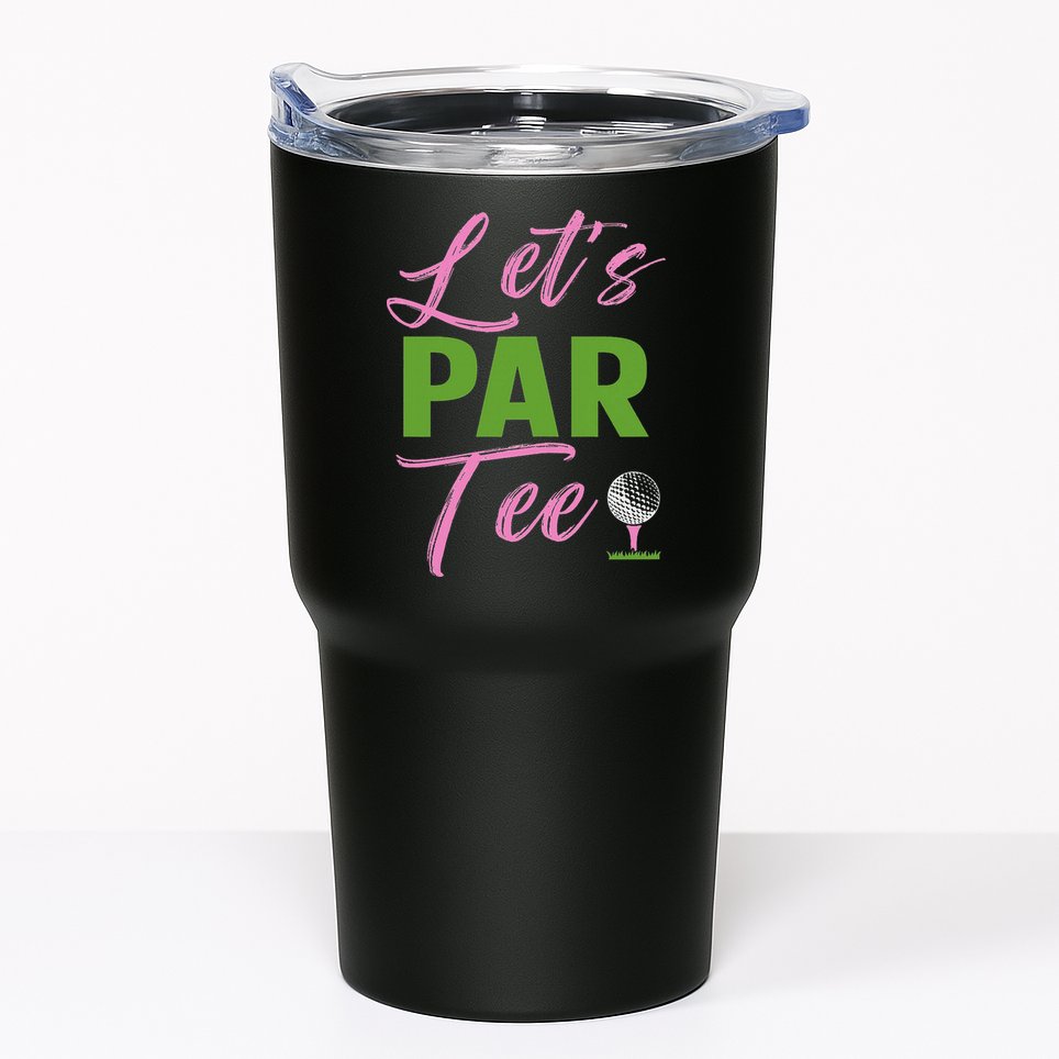 Let's Par Funny Golf Golfer Girl Women Golfing Party Tumbler