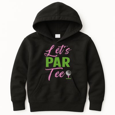Let's Par Funny Golf Golfer Girl Women Golfing Party Kids Hoodie