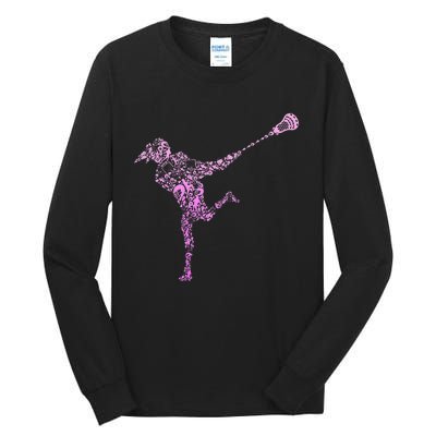 Lacrosse Players funny sport lovers Tall Long Sleeve T-Shirt