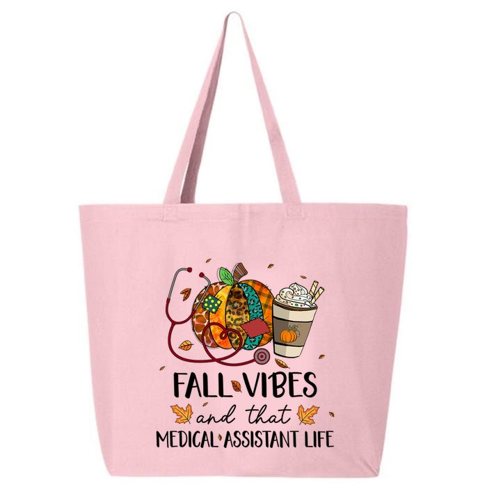 Leopard Pumpkin Fall Vibes And That Medical Assistant Life Gift 25L Jumbo Tote