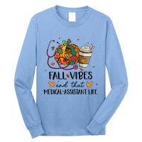 Leopard Pumpkin Fall Vibes And That Medical Assistant Life Gift Long Sleeve Shirt