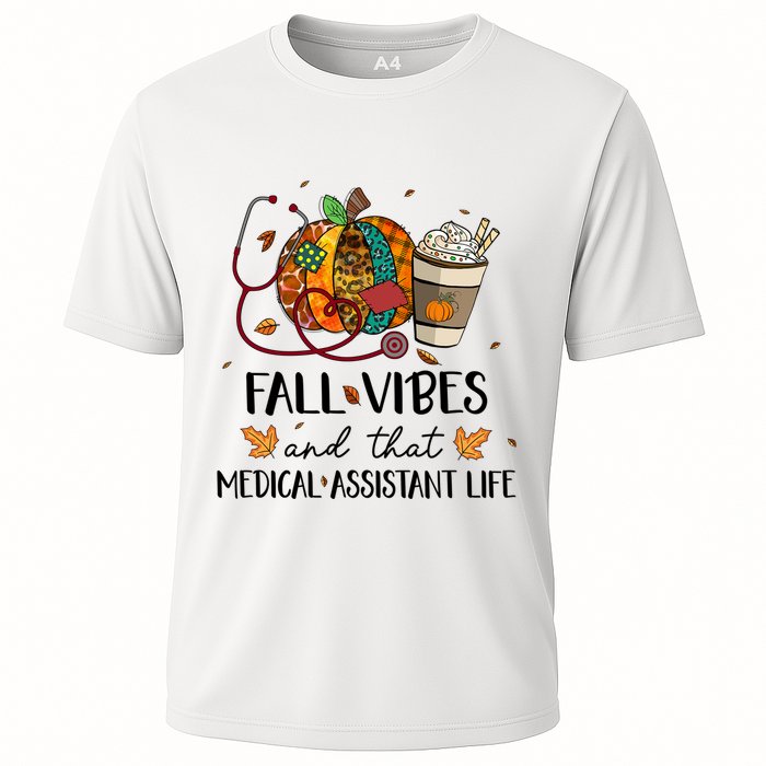 Leopard Pumpkin Fall Vibes And That Medical Assistant Life Gift Performance Shirt