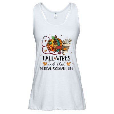 Leopard Pumpkin Fall Vibes And That Medical Assistant Life Gift Ladies Essential Flowy Tank