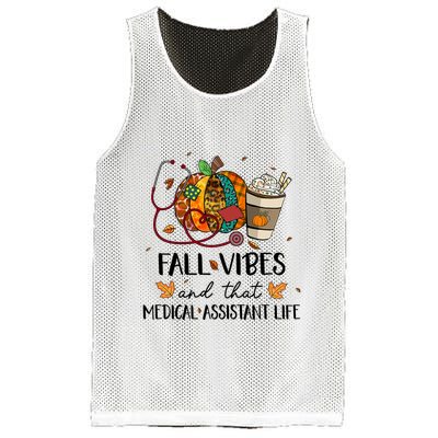 Leopard Pumpkin Fall Vibes And That Medical Assistant Life Gift Mesh Reversible Basketball Jersey Tank