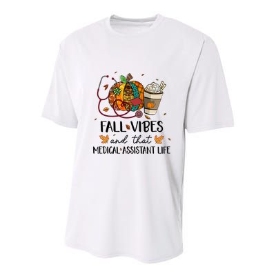 Leopard Pumpkin Fall Vibes And That Medical Assistant Life Gift Youth Performance Sprint T-Shirt