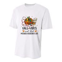 Leopard Pumpkin Fall Vibes And That Medical Assistant Life Gift Youth Performance Sprint T-Shirt