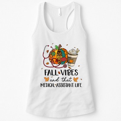 Leopard Pumpkin Fall Vibes And That Medical Assistant Life Gift Womens Tank Top