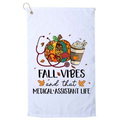 Leopard Pumpkin Fall Vibes And That Medical Assistant Life Gift Golf Towel