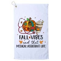 Leopard Pumpkin Fall Vibes And That Medical Assistant Life Gift Golf Towel
