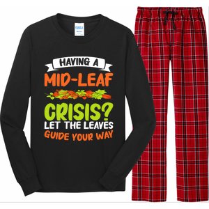 Leaf Peeping Fall Foliage Autumn Leaves Long Sleeve Pajama Set