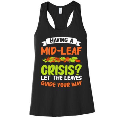 Leaf Peeping Fall Foliage Autumn Leaves Women's Racerback Tank