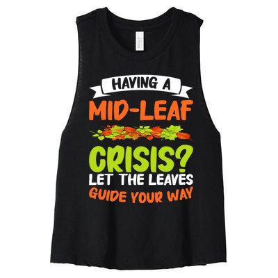 Leaf Peeping Fall Foliage Autumn Leaves Women's Racerback Cropped Tank