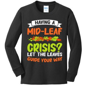 Leaf Peeping Fall Foliage Autumn Leaves Kids Long Sleeve Shirt