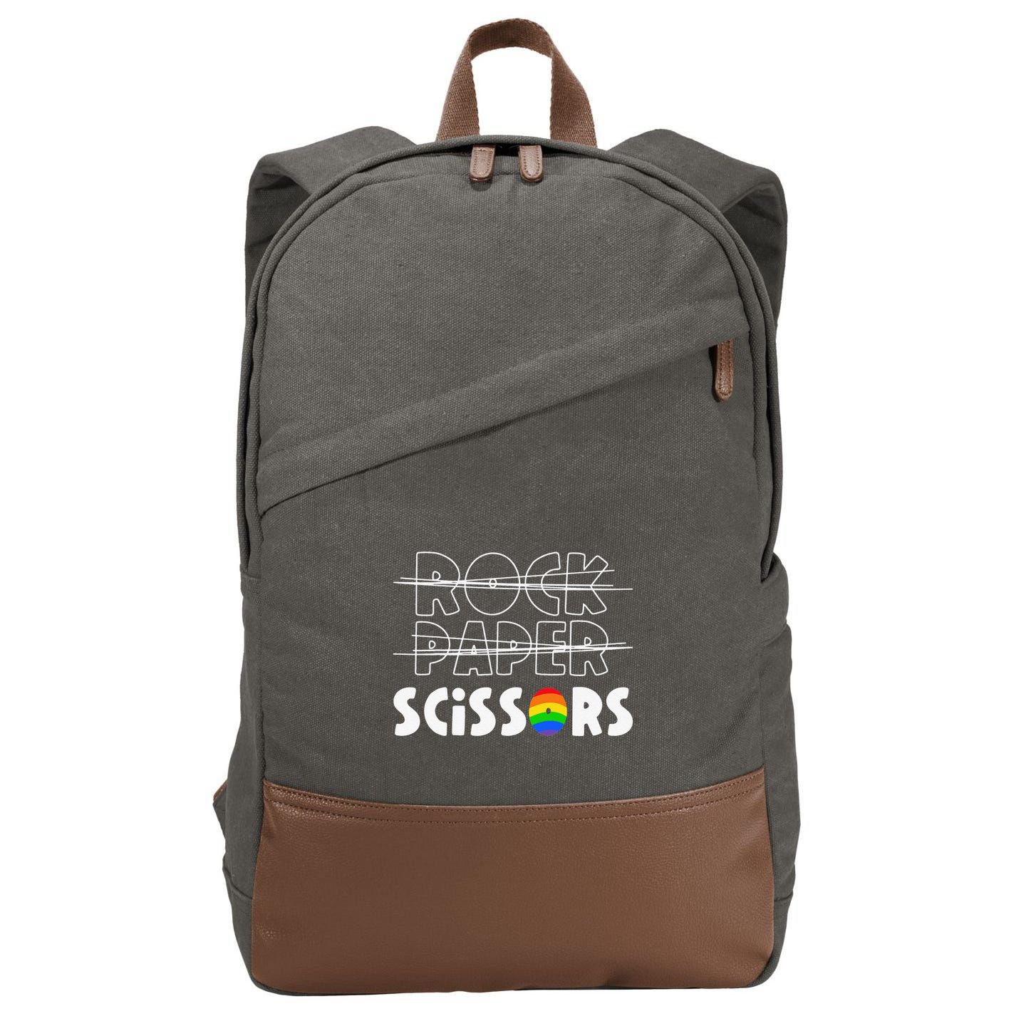 Lesbian Pride Funny Pride LGBTQ Cotton Canvas Backpack