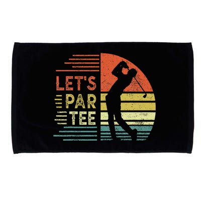 Lets Par Fathers Day Dad Party Golfer Funny Golf Microfiber Hand Towel