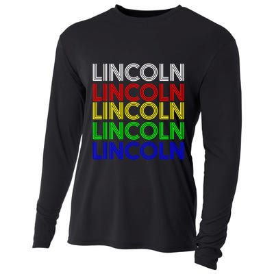 Lincoln Personalized First Name Retro Vintage Style Cool Gift Cooling Performance Long Sleeve Crew