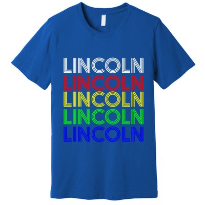 Lincoln Personalized First Name Retro Vintage Style Cool Gift Premium T-Shirt