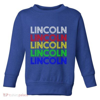 Lincoln Personalized First Name Retro Vintage Style Cool Gift Toddler Sweatshirt