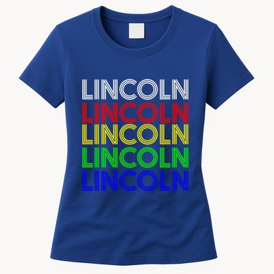 Lincoln Personalized First Name Retro Vintage Style Cool Gift Womens T-Shirt