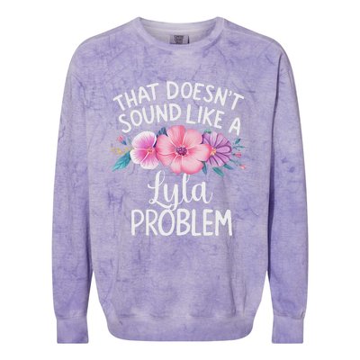 Lyla Personalized Flower Girl Name Colorblast Crewneck Sweatshirt